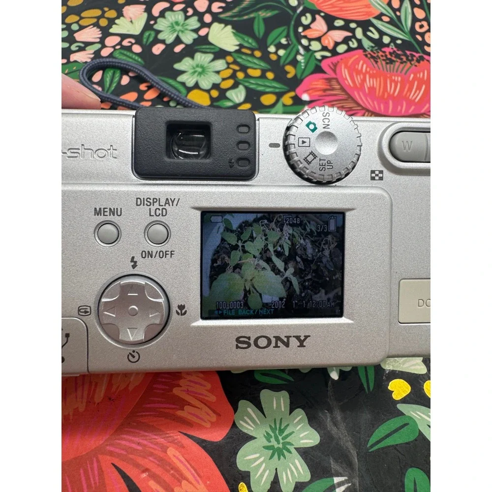 Sony Cyber-shot DSC-P71 3.2MP Digital Camera Silver Y2K Vintage Bundle Case
